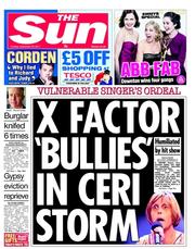 The Sun (UK) Newspaper Front Page for 20 September 2011