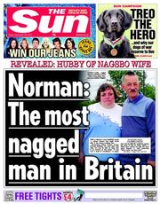 The Sun (UK) Newspaper Front Page for 20 September 2013