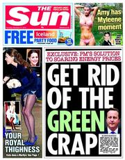 The Sun (UK) Newspaper Front Page for 21 November 2013