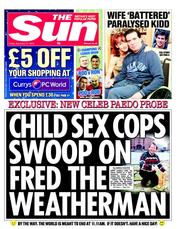 The Sun (UK) Newspaper Front Page for 21 December 2012
