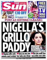 The Sun (UK) Newspaper Front Page for 21 December 2013