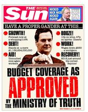 The Sun (UK) Newspaper Front Page for 21 March 2013