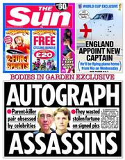 The Sun (UK) Newspaper Front Page for 21 June 2014
