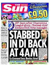 The Sun (UK) Newspaper Front Page for 22 November 2012