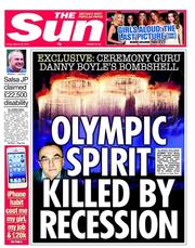 The Sun (UK) Newspaper Front Page for 22 March 2013