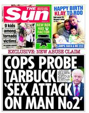 The Sun (UK) Newspaper Front Page for 22 May 2013