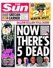 The Sun (UK) Newspaper Front Page for 22 July 2011