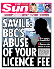 The Sun (UK) Newspaper Front Page for 23 October 2012