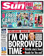 The Sun (UK) Newspaper Front Page for 23 November 2013