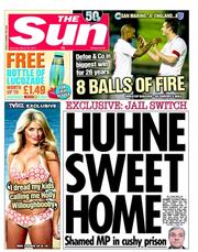 The Sun (UK) Newspaper Front Page for 23 March 2013