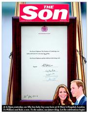 The Sun (UK) Newspaper Front Page for 23 July 2013