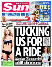The Sun (UK) Newspaper Front Page for 23 August 2013
