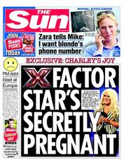 The Sun (UK) Newspaper Front Page for 23 September 2011