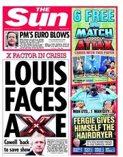 The Sun (UK) Newspaper Front Page for 24 October 2011
