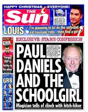 The Sun (UK) Newspaper Front Page for 24 December 2012