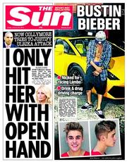 The Sun (UK) Newspaper Front Page for 24 January 2014
