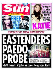 The Sun (UK) Newspaper Front Page for 24 March 2013