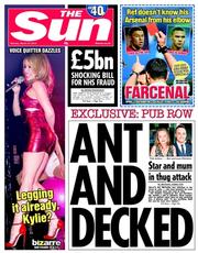 The Sun (UK) Newspaper Front Page for 24 March 2014