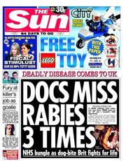 The Sun (UK) Newspaper Front Page for 24 May 2012