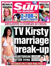 The Sun (UK) Newspaper Front Page for 24 August 2014