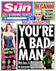 The Sun (UK) Newspaper Front Page for 24 September 2013