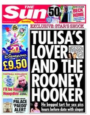 The Sun (UK) Newspaper Front Page for 25 November 2012