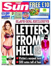 The Sun (UK) Newspaper Front Page for 25 November 2013