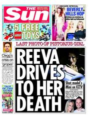 The Sun (UK) Newspaper Front Page for 25 February 2013