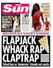 The Sun (UK) Newspaper Front Page for 25 March 2013