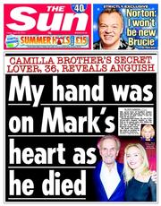 The Sun (UK) Newspaper Front Page for 25 April 2014