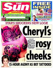The Sun (UK) Newspaper Front Page for 25 August 2013