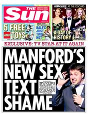 The Sun (UK) Newspaper Front Page for 26 February 2013