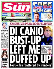 The Sun (UK) Newspaper Front Page for 26 August 2013