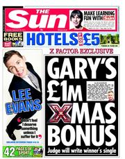The Sun (UK) Newspaper Front Page for 26 September 2011