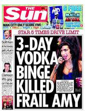 The Sun (UK) Newspaper Front Page for 27 October 2011