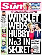 The Sun (UK) Newspaper Front Page for 27 December 2012