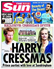 The Sun (UK) Newspaper Front Page for 27 December 2013