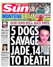 The Sun (UK) Newspaper Front Page for 27 March 2013