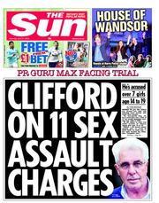 The Sun (UK) Newspaper Front Page for 27 April 2013