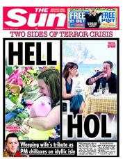The Sun (UK) Newspaper Front Page for 27 May 2013