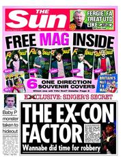 The Sun (UK) Newspaper Front Page for 27 August 2011