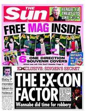 The Sun (UK) Newspaper Front Page for 27 August 2011