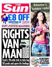The Sun (UK) Newspaper Front Page for 27 September 2011