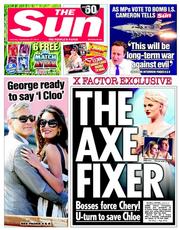 The Sun (UK) Newspaper Front Page for 27 September 2014