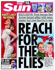 The Sun (UK) Newspaper Front Page for 28 January 2014