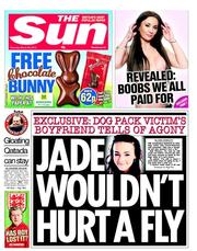 The Sun (UK) Newspaper Front Page for 28 March 2013
