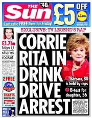 The Sun (UK) Newspaper Front Page for 28 March 2014