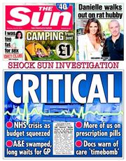 The Sun (UK) Newspaper Front Page for 28 July 2014