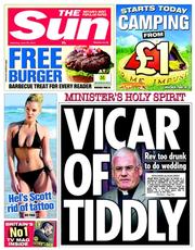 The Sun (UK) Newspaper Front Page for 29 June 2013