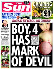 The Sun (UK) Newspaper Front Page for 29 July 2014